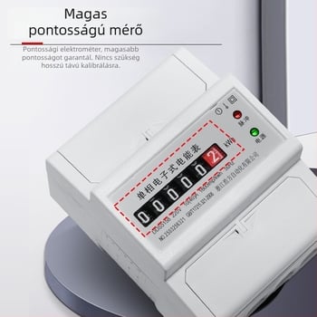 Egyszerfázisú mérő (4P) DIN-sínre szerelhető, porvédett fedél, lakossági használatra