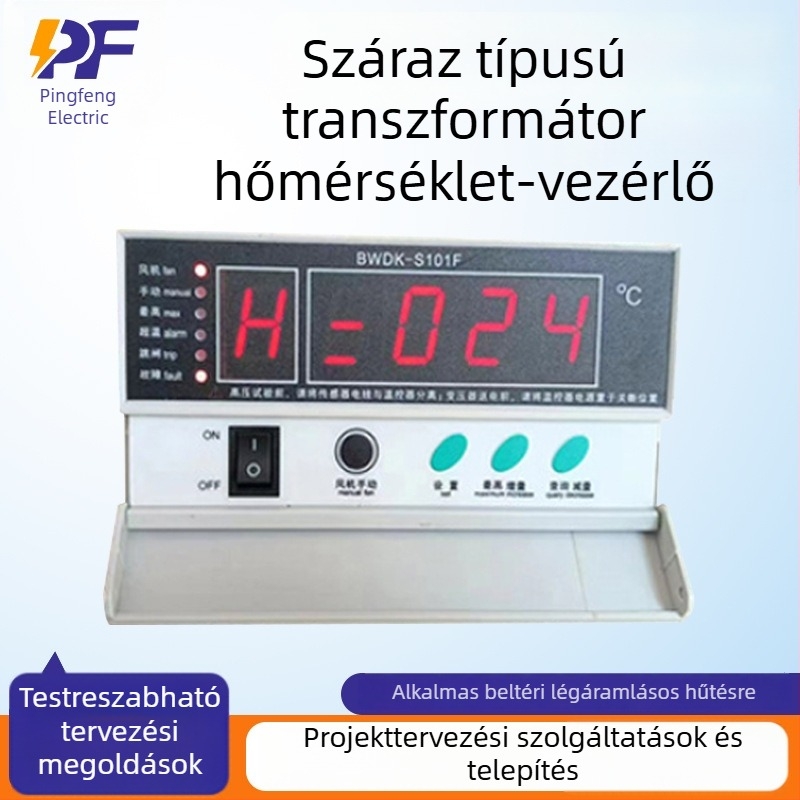 Száraz típusú transzformátor hőmérséklet-szabályozó; ipari felhasználás, falra szerelhető, Pingfeng márka, működési feszültség igény szerint