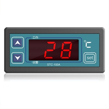 STC-100A mikroprocesszoros termosztát digitális kijelzővel fűtéshez és hűtéshez, beépített telepítés, 220V AC