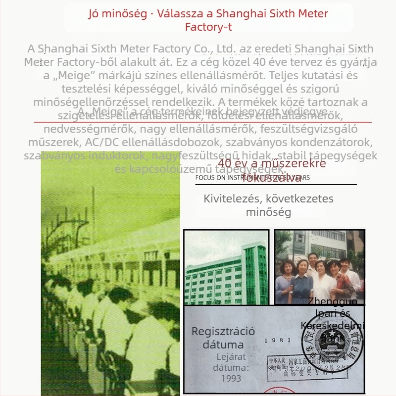 Meg márkájú ZC-8 földelési ellenállásmérő, kézi hajtású, villámvédelmi célokra