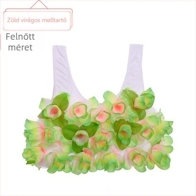 Kókuszdióhéj melltartó és hula szoknya készlet etnikai tánchoz, uniszex, Chenille-Spandex keverék, 2025 tavasz