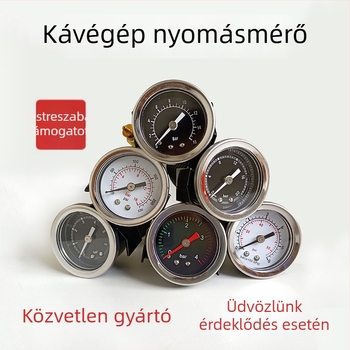 Kávéfőzőhöz capilláris csővel ellátott precíz nyomásmérő; Csatlakozás: capilláris cső; Mérési tartomány: 0-2.5 bar; Pontosság: 2.5; Környezeti hőmérséklet: 0-150 °C