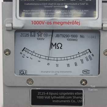 Kézi megohmméter ZC25-3/ZC25-4, 0-500 MΩ, 500/1000/2500 V, pontosság 0,1%