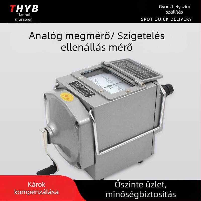 Kézi megohmméter ZC25-3/ZC25-4, 0-500 MΩ, 500/1000/2500 V, pontosság 0,1%