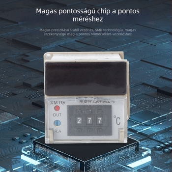 XMTG-1301 Digitális kijelzős hőmérséklet-szabályozó kapcsoló sínre illesztett, 220V, K-típusú termosztát