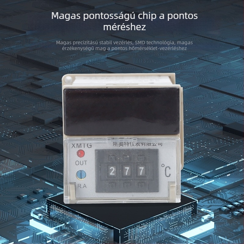 XMTG-1301 Digitális kijelzős hőmérséklet-szabályozó kapcsoló sínre illesztett, 220V, K-típusú termosztát