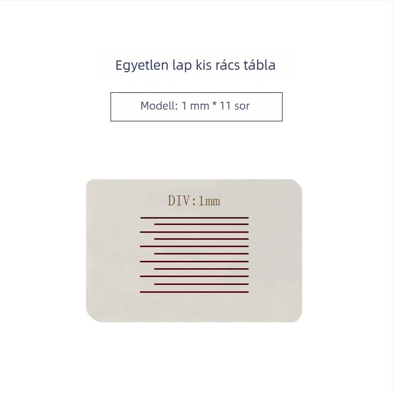 SISI 4-in-1 100‑grid lemez vezető és vágóéllel, 100‑grid kés, festékfilmes tesztlemez, festékfilmes gravírozó lemez, 1 mm