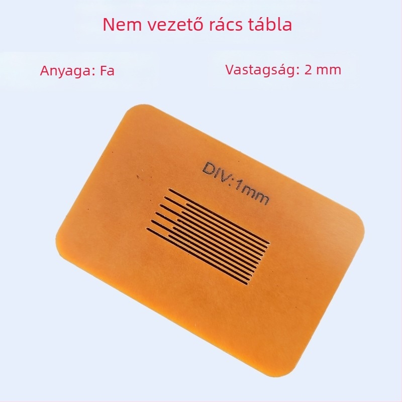 SISI 4-in-1 100‑grid lemez vezető és vágóéllel, 100‑grid kés, festékfilmes tesztlemez, festékfilmes gravírozó lemez, 1 mm