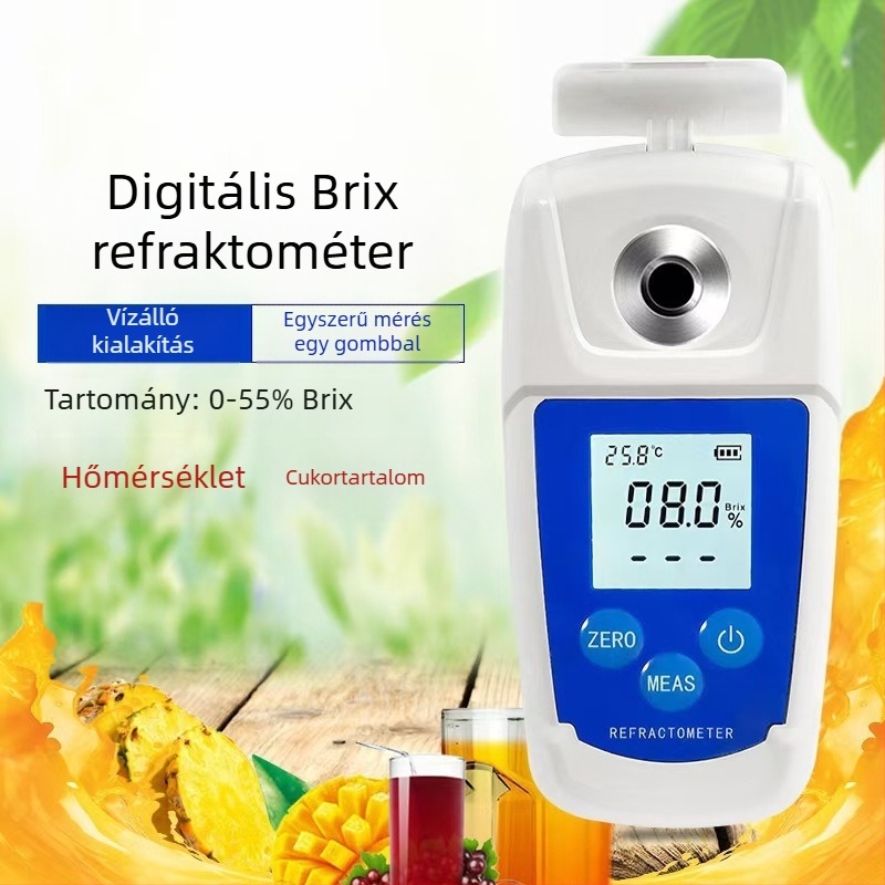 Brix mérő gyümölcsökhöz – nagy pontosságú cukortartalom mérő (Modell: 1; Márka: Egyéb; Típus: Egyéb; Használat: Egyéb; Eredet: Egyéb)