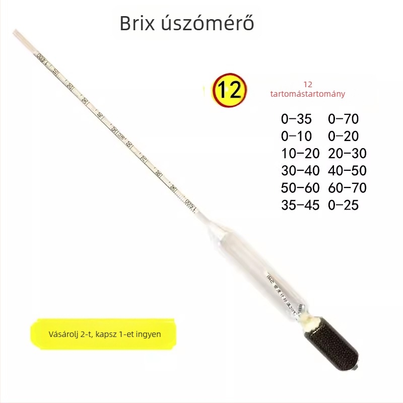 Hidrométer és folyadék-denzitásmérő és koncentrációmérő készlet: folyadék-denzitás mérő, Baume-mérő, koncentrációmérő, sótartalom-mérő, kénsavoldat (Eredet: Hebei)
