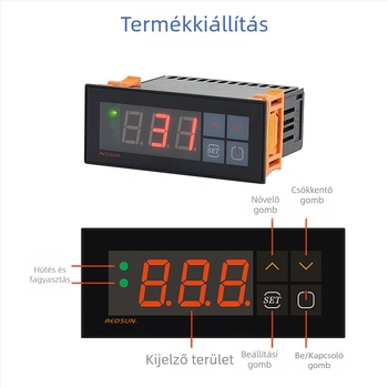 Kereskedelmi hőmérséklet-szabályozó hőmérséklet-érzékelővel – beépített kivitel, 220V AC, RSA-111, catering berendezésekhez