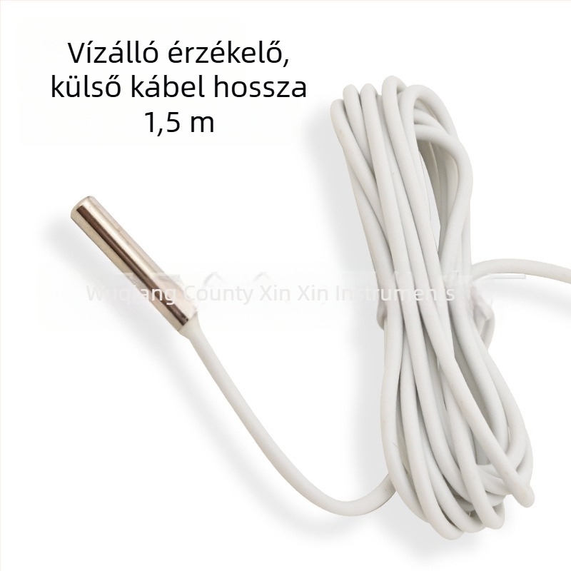 Elektronikus hőmérséklet- és páratartalom-mérő bel- és kereskedelmi használatra; méri a hőmérsékletet és a páratartalmat; alkalmas hűtőszekrényre, fagyasztóra, akváriumra és tenyésztési környezetekre; akkumulátoros működés