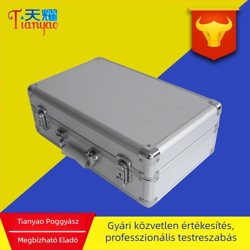 Alumínium ötvözetes eszköztartó doboz EVA béléssel, 20 kg teherbírás, belső magas sűrűségű lemez, hordozható