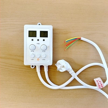 Hőmérséklet-szabályzó elektromos fűtőfilmhez és fűtőlaphoz — kettős vezérlés, csendes működés, időzítő, felületre szerelhető, 220V