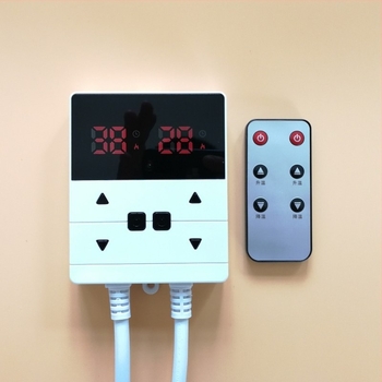 Hőmérséklet-szabályzó elektromos fűtőfilmhez és fűtőlaphoz — kettős vezérlés, csendes működés, időzítő, felületre szerelhető, 220V