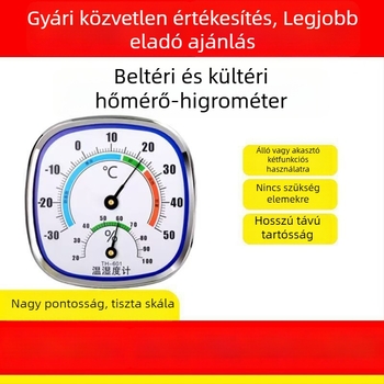 Beltéri hőmérő és higrométer mutatós kijelzős, magas pontosságú hőmérséklet- és páratartalom-mérő otthonra