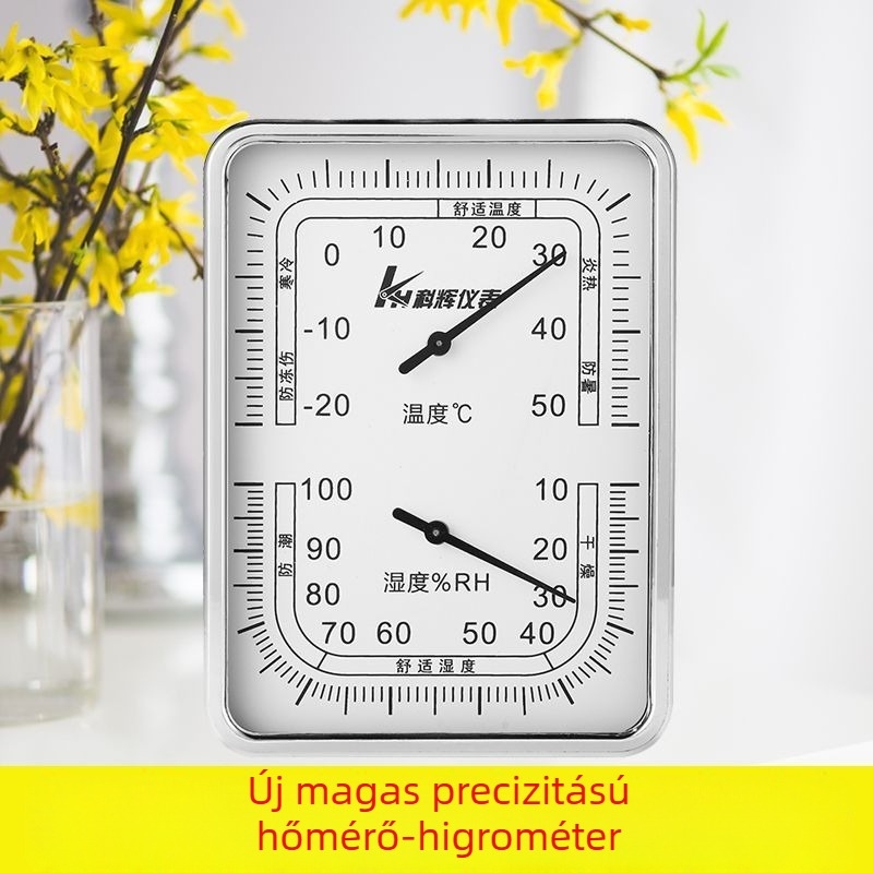 Beltéri hőmérő és higrométer mutatós kijelzős, magas pontosságú hőmérséklet- és páratartalom-mérő otthonra