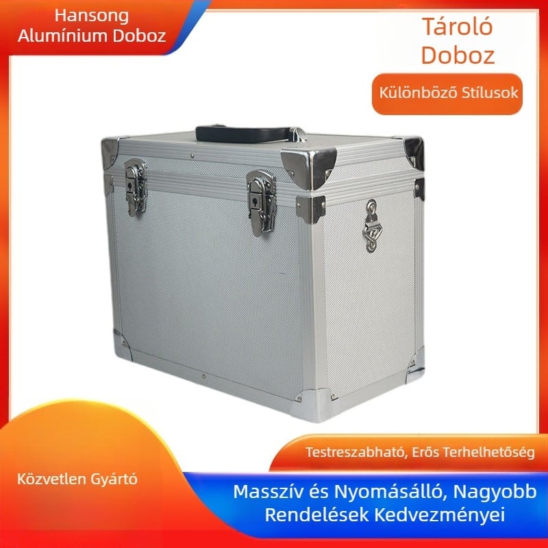 Nagy kapacitású alumínium ötvözetű repülő eszköz-tároló, multifunkcionális hordozható tok, anti-lop zár és zárt tároló