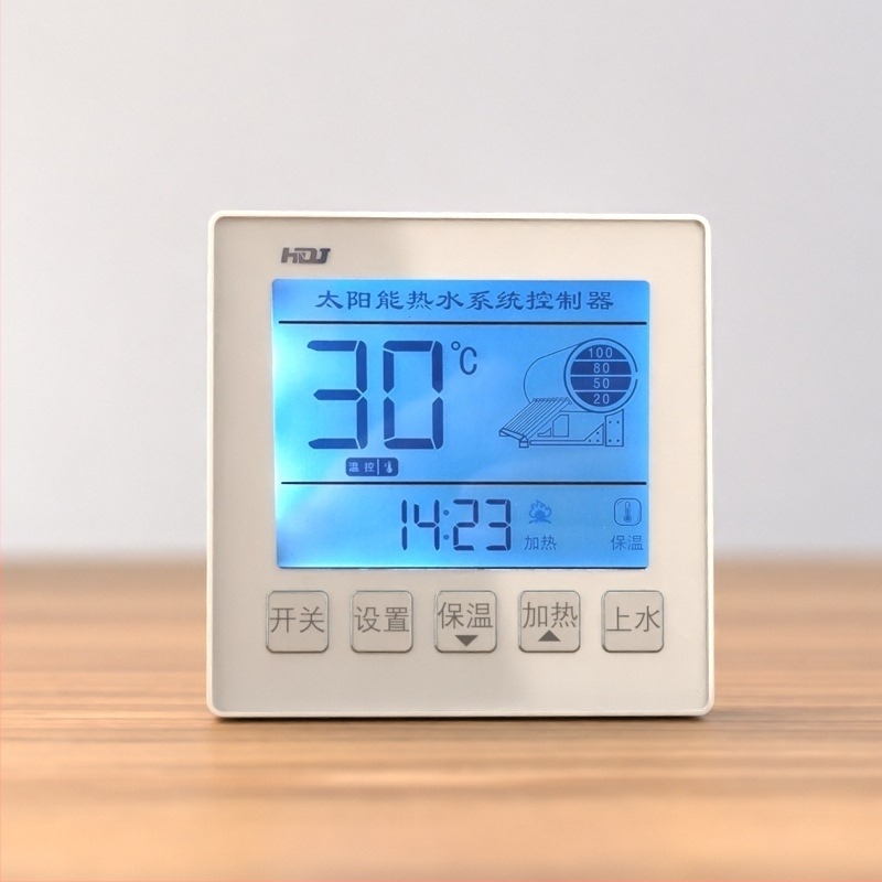 86-os típusú napelemes vízmelegítő szabályozó LCD kijelzővel, rejtett beépítés, 99% pontosság