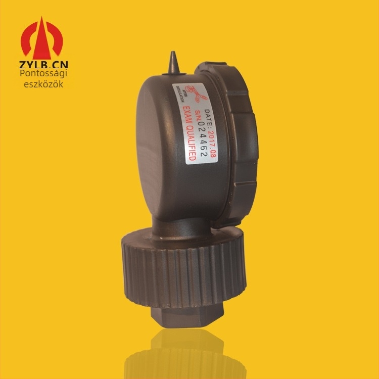 PP diafragma ütésálló nyomásmérő PCB berendezésekhez, függőleges csatlakozással, tartomány 0.2, Pontosság osztály 2.5