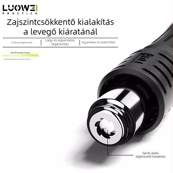 Luowei Hg-01 meleglevegős pisztoly – 800W, intelligens digitális kijelző, 4 hőmérséklet memória, PID szabályozás