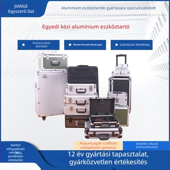 Alumínium ötvözetes szerszámtároló dupla nyitással, repülőgéphez való felszerelésláda, alumínium ötvözetű váz, állítható teherbírás, Jane Song márka