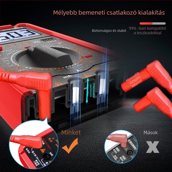 DT9205A Digitális multiméter – nagy pontosságú, teljesen automata, intelligens, többfunkciós égetés elleni védelem, villanyszerelőknek