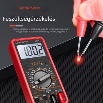 DT9205A Digitális multiméter – nagy pontosságú, teljesen automata, intelligens, többfunkciós égetés elleni védelem, villanyszerelőknek