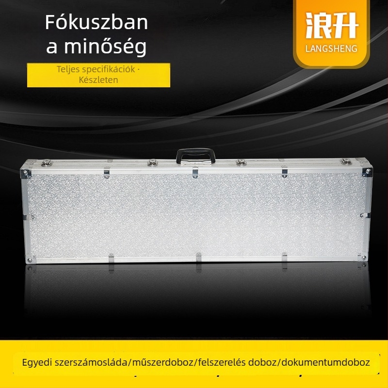 Alumínium védőeszköz-tok szerszámokhoz és felszereléshez, hosszú alumínium tok halászati felszereléshez, fegyverekhez és zongorához való felszerelés