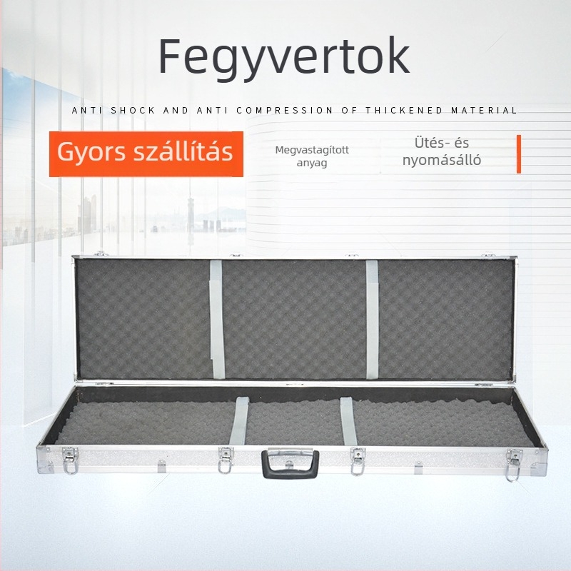Alumínium védőeszköz-tok szerszámokhoz és felszereléshez, hosszú alumínium tok halászati felszereléshez, fegyverekhez és zongorához való felszerelés