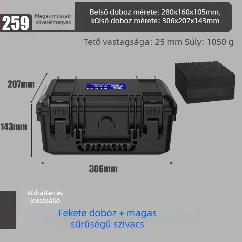 Good box műanyag hordozható szerszámtartó doboz EM2816, eszközök, műszerek és elektromos felszerelés tárolására