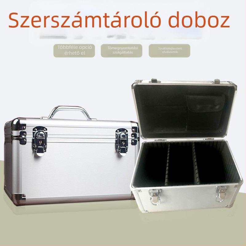 Hordozható multifunkcionális alumínium ötvözetű eszköztartó – kozmetikai táska, orvosi tároló és fül-ápolási/hímző doboz