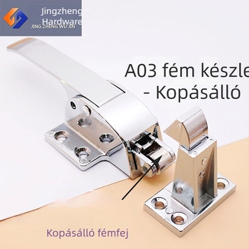 Sütőajtó fogantyú és zárszerkezet rozsdamentes acélból, kompatibilis fagyasztóhoz, hűtőhöz és tesztkamrához