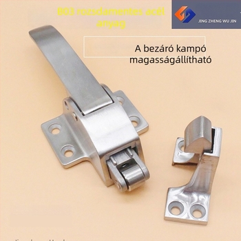 Sütőajtó fogantyú és zárszerkezet rozsdamentes acélból, kompatibilis fagyasztóhoz, hűtőhöz és tesztkamrához