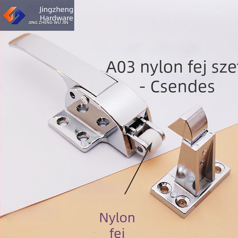 Sütőajtó fogantyú és zárszerkezet rozsdamentes acélból, kompatibilis fagyasztóhoz, hűtőhöz és tesztkamrához