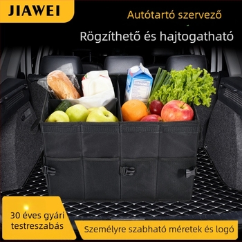 JiaWei Szövetes eszköztároló doboz - moduláris autócsomagtartó tárolódoboz, nagy kapacitás, összecsukható rendező