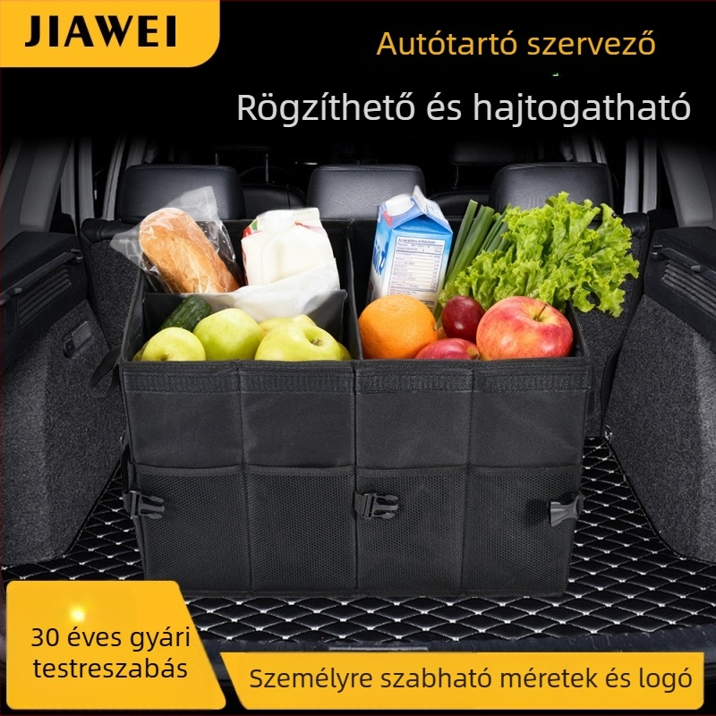 JiaWei Szövetes eszköztároló doboz - moduláris autócsomagtartó tárolódoboz, nagy kapacitás, összecsukható rendező