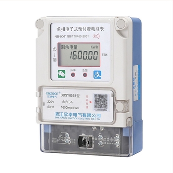 Xinzhuo intelligens előre fizetett villanyóra QR-kód olvasással, 4G távoli leolvasással, Bluetooth, egyfázisú, bérleményekhez