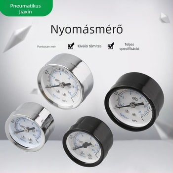 Légforrás-hoz készült precíz nyomásmérő, Y-40 axiális, Y-50 keret nélküli, tartomány 0-1.0, pontosság 0.01, Ø50 mm, környezeti hőmérséklet 10-60