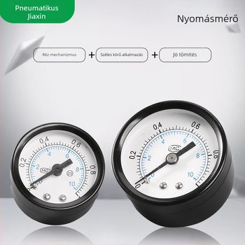 Légforrás-hoz készült precíz nyomásmérő, Y-40 axiális, Y-50 keret nélküli, tartomány 0-1.0, pontosság 0.01, Ø50 mm, környezeti hőmérséklet 10-60