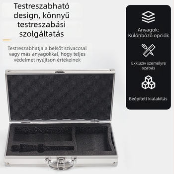 Jinfuda alumínium ötvözet szerszámdoboz – MDF lemez, alumínium váz, hordozható tároló doboz, multifunkcionális szerszámkészlet