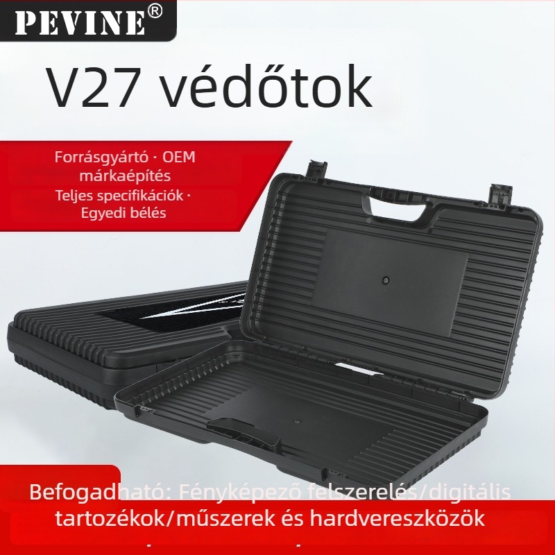 Nagy méretű eszköz- és hardvervédő tok, könnyű hordozható szerszámos doboz, ékszervédő doboz