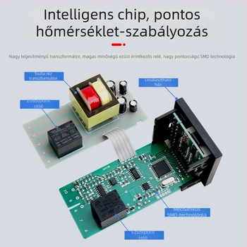 REX-C100 Hőmérséklet-szabályozó, modell C100FK02-MV*AN AB, intelligens PID, 220V, Digitális kijelző