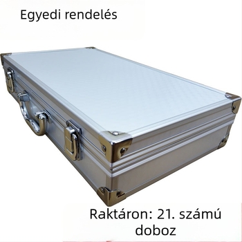 Szerszámkészlet alumínium ötvözetű kerettel, 3 mm sűrűségű lemez, ABS felület, bélés velúr és gyöngyház pamut, modell 21