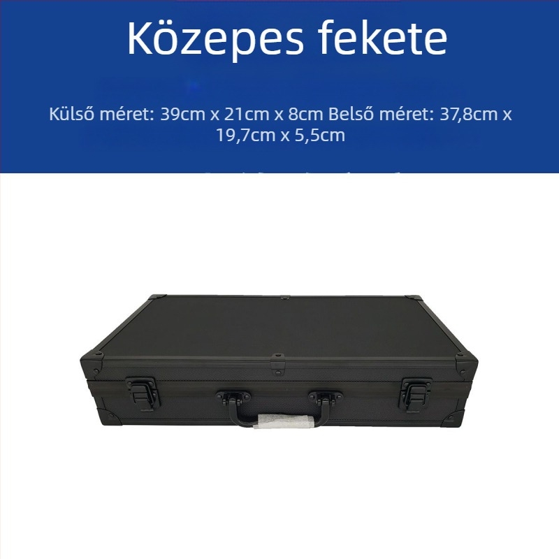 Műanyag szerszámosláda szivacsos párnázással, ütésálló, berendezések és műszerek tárolására, dokumentumtároló