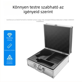 Alumíniumötvözetes hordozható szerszámláda ABS felülettel, alumínium kerettel és sűrűséglemez panellel