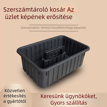 Plasztikus szerszámtartó doboz, kézi szerszámkosár, szerszámok és műszerek tárolására, Jiangxi eredetű, erős teherbírás