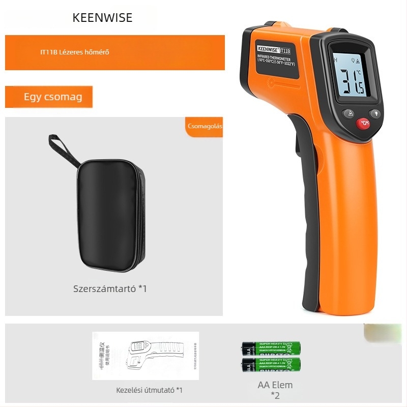 Qingwei CX6000 Kézi infravörös olajhőmérő pisztoly – Ipari hőmérő konyhára és sütéshez