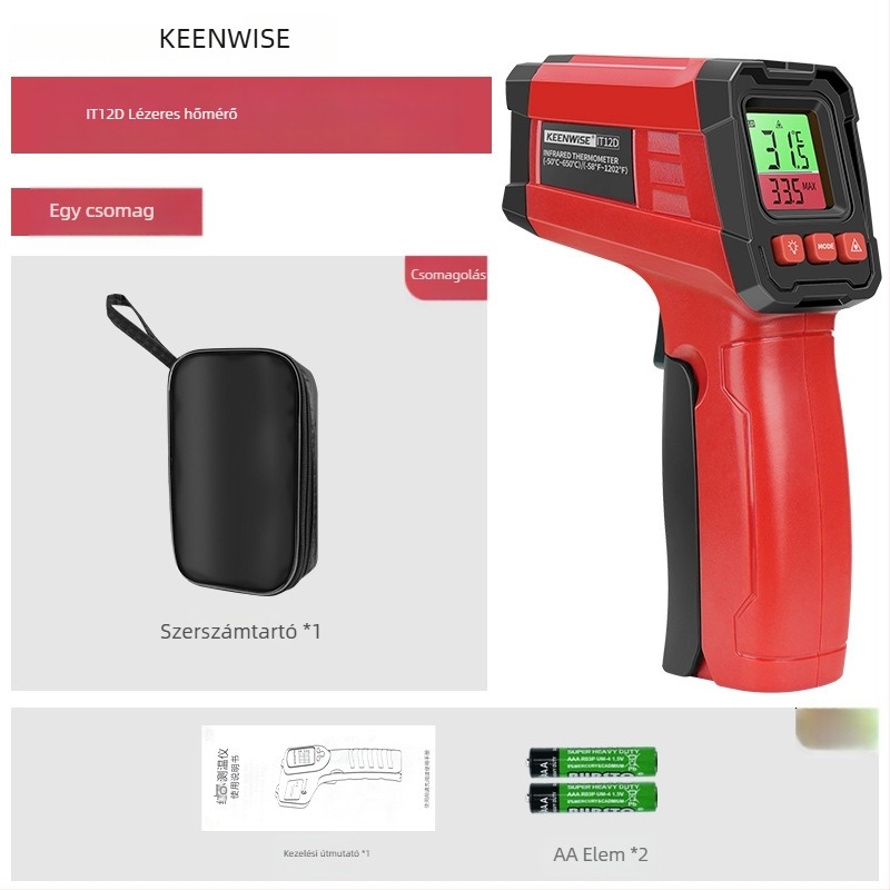 Qingwei CX6000 Kézi infravörös olajhőmérő pisztoly – Ipari hőmérő konyhára és sütéshez