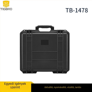 Ipari műszerek védő műanyag doboza – vízálló, nyomásálló; Anyag: műanyag; Márka: TIGBRO; Modell: TB-1478; Személyre szabott feldolgozás: Igen